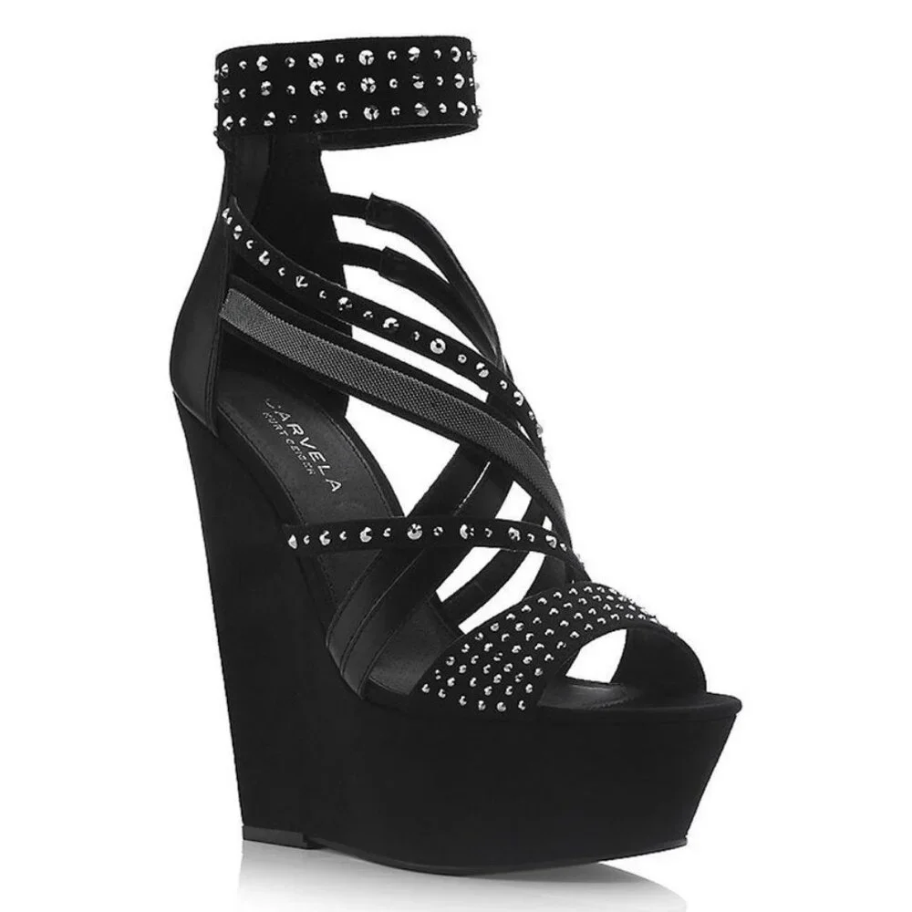 Carvela x Kurt Geiger Gertrude Embellished Wedge Platform Heels